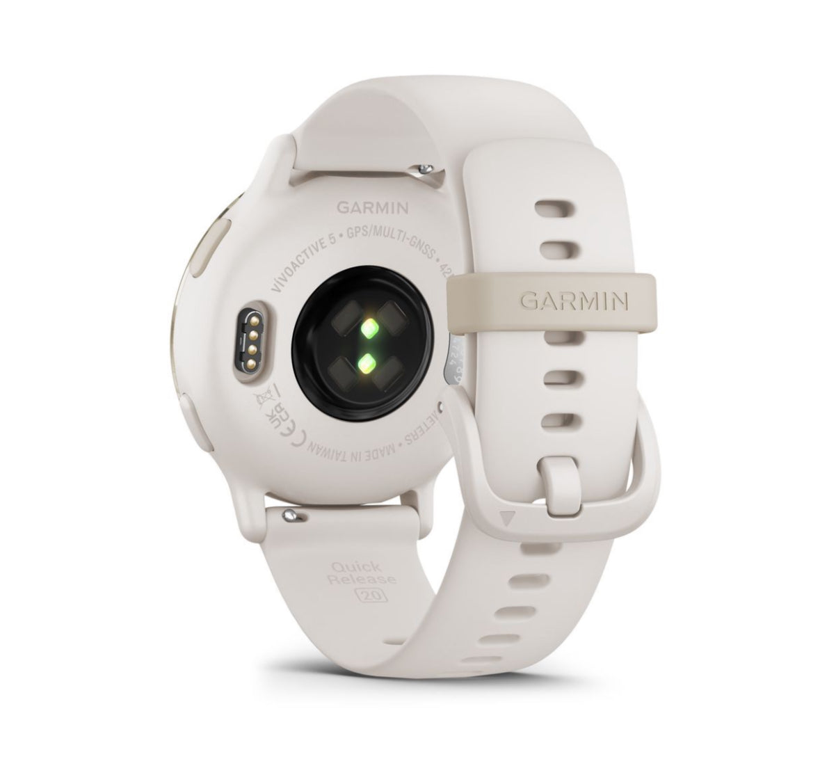 Garmin Vivoactive 5 - Cream Gold Aluminium Bezel with Ivory case and Silicone Band