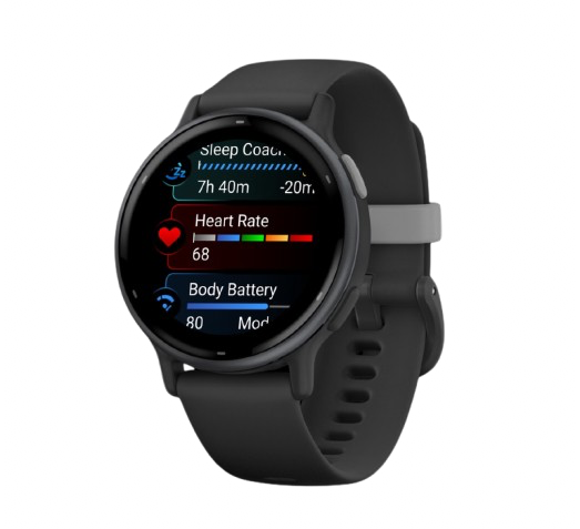 Garmin Vivoactive 5 - Slate Aluminium Bezel with Black Case and Silicone Band