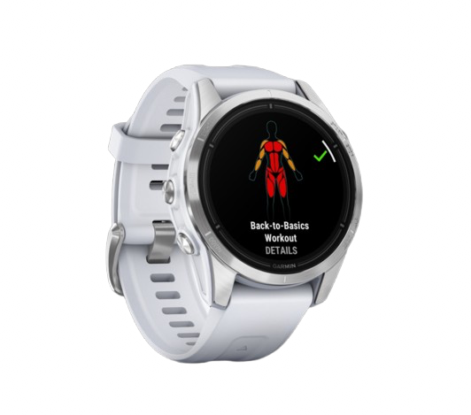 Garmin epix Pro (Gen 2) 42 mm - Silver Stainless Steel with whitestone band