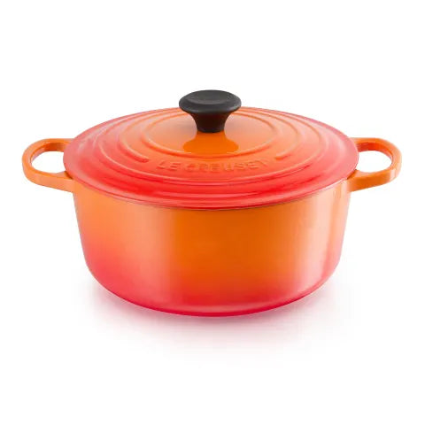 Le Creuset Signature 3.3 Litre Round Cast Iron Casserole, 22cm (Flame)