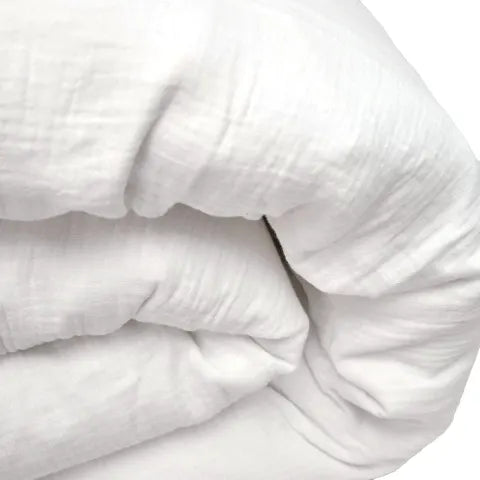 Thread Office White Muslin Cotton Duvet Cover Set