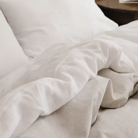 Thread Office White Muslin Cotton Duvet Cover Set